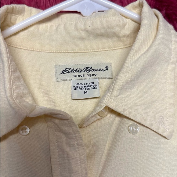 eddie bauer yellow button up - Picture 3 of 4